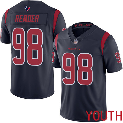 Houston Texans Limited Navy Blue Youth D J Reader Jersey NFL Football 98 Rush Vapor Untouchable